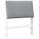 Upholstered Headboard Light Grey 75 cm Solid Pine Wood 879318