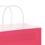 Paper Bags 250 pcs with Handles Pink 26x12x35 cm 4101674