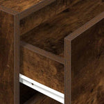 ZNTS Cabinet with 2 Drawers Smoked Oak 60x31x40 cm Engineered Wood 858829