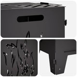 Fire Pit Black 47 x 38 x 75 cm Steel 8012586