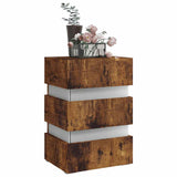 LED Bedside Cabinet Smoked Oak 45x35x67 cm Engineered Wood 326848