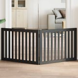 Dog Gate Foldable 2 Panels Black 160 cm Poplar Wood 352256