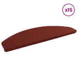 Self-adhesive Stair Mats 15 pcs Red 80 x 28 x 3.5 cm 42040597
