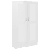 Book Cabinet High Gloss White 82.5x30.5x150 cm Engineered Wood 802729