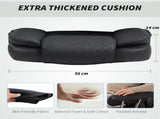 Leathaire Reclining Office Chair with Lumbar Support Pillow - Black T3398P377422
