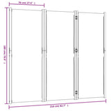 3-Panel Room Divider Taupe 210x180 cm 4003363