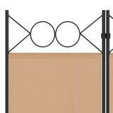 Room Divider Beige 160 x 220 cm Fabric 42039204