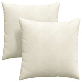Sofa Pillows 2 pcs Cream 80 x 80 cm Corduroy Fabric 42014066