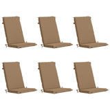 High Back Chair Cushion GEMERT 6 pcs 100% Polyester Taupe 945941