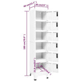 Locker Cabinet White 38x40x180 cm Steel 339792