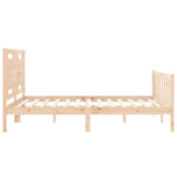 Bed Frame without Mattress King Size Solid Wood Pine 3192171