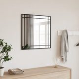 Wall Mirror Black 50x50 cm Square Iron 358634