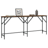 Console Table Smoked Oak 180x29x75 cm Engineered Wood 837764