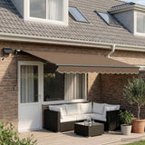 Retractable Awning Taupe 500 x 300 cm Fabric and Aluminium 3426338