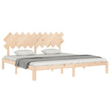 Bed Frame without Mattress 200x200 cm Solid Wood Pine 3193746