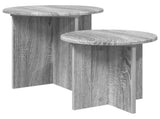 Side Table Set with Storage 2 pcs Grey Sonoma Engineered Wood 8001016