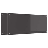 Kitchen Backsplash 2 pcs Dark Grey 120 x 50 cm Tempered Glass 3415510