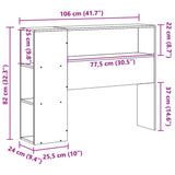 Headboard with Storage Wax Brown 100 cm Solid Wood Pine 855641