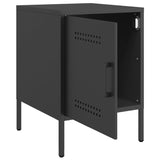 ZNTS Bedside Cabinets 2 pcs Black 36x39x50.5 cm Steel 842911