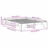 Bed Frame White 140 x 200 cm Solid Pine Wood 872945