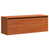 Wall Cabinet Wax Brown 100 x 30 x 35 cm Solid Pine Wood 869861