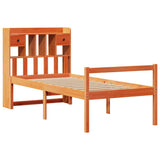 Bookcase Bed without Mattress Wax Brown 75x190 cm Small Single Solid Wood Pine 3322065