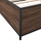 Bed Frame without Mattress Brown Oak 135x190 cm Double 3279861