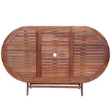 Garden Furniture Set Brown Acacia wood 9 piece set Foldable 42649