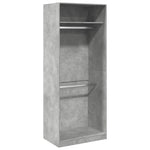 Wardrobe Concrete Grey 80x50x200 cm Engineered Wood 3307795