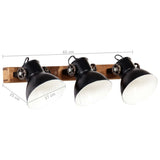Industrial Wall Lamp Black 65x25 cm E27 320512
