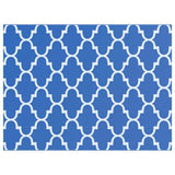 Outdoor Rug Quatrefoil ARAKIL Blue and White 400 x 300 cm 42003560