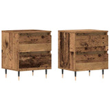 Bedside Cabinet 2 pcs Old Wood 40 x 35 x 50 cm Engineered Wood 863463