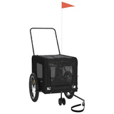 Pet Bike Trailer Black Oxford Fabric and Iron 93940