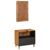 Bathroom Furniture Set with Shelf 2 pcs Brown Engineered Wood 3310066