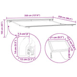 Retractable Awning Green and yellow 350 x 250 cm 3330452