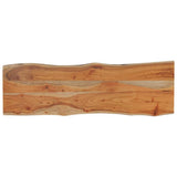 Table Top 110x40x2.5 cm Rectangular Solid Wood Acacia Live Edge 370613