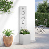 Garden Privacy Screen Silver 32 x 32 x 150 cm Galvanised steel 876425