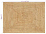 Area Rugs Natural 120 x 120 cm Jute 42010394