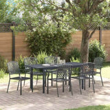 Garden Dining Set 7 pcs Anthracite Powder-coated Steel 3378818