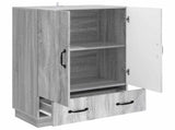 Sideboard Grey Sonoma 66 x 34.5 x 92 cm Engineered Wood 895361