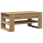 ZNTS Coffee Table Artisan oak Solid oak wood Medium Coffee Table 862728