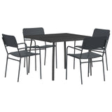 Dining Set 5 pcs Anthracite Steel 3422860
