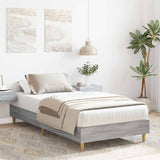 Bed Frame No Mattress Grey Sonoma 90x190 cm Single Engineered Wood 861089