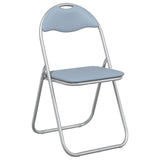 Folding Chair 2 pcs Grey 48 x 43.5 x 81 cm Faux Leather 42029046
