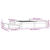 3103503 Bed Frame without Mattress with Drawers 140x190 cm