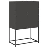 ZNTS Highboard Black 68x39x107 cm Steel 853344