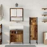 Bathroom Furniture Set with Door 3 pcs Brown 33 x 33 x 120.5 cm 3332566