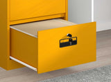 File Cabinet with Drawer Mustard Yellow 45.5 x 42 x 139 cm 891625