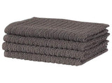 15 Piece Towel Set with Oven Gloves&Pot Holders Black Cotton 136296