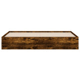 Bed Frame with Drawers without Mattress Smoked Oak 200x200 cm 3207249